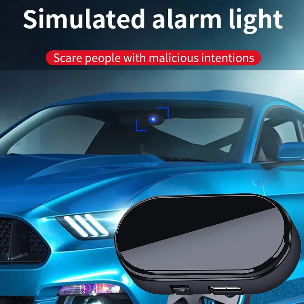 Car Fake Security Light Solar Powered simulation Alarm Anti Theft LED warning light Flashing Caution Lamp for Auto Interior Safe