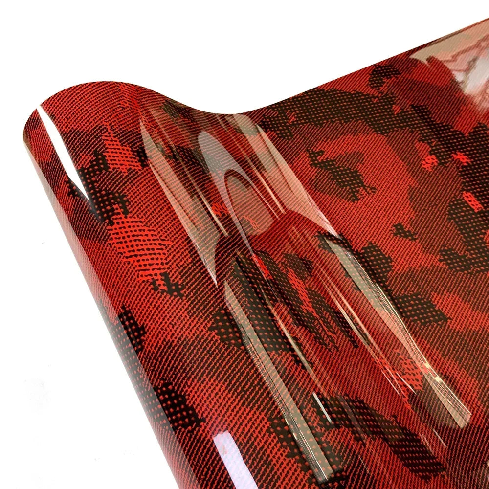 Carbon Fiber Vinyl Wrap PET Car Stickers Python Camouflage Vinyl Wrap Film Car Body Stickers Adhesive Vinyl for Car Accessories