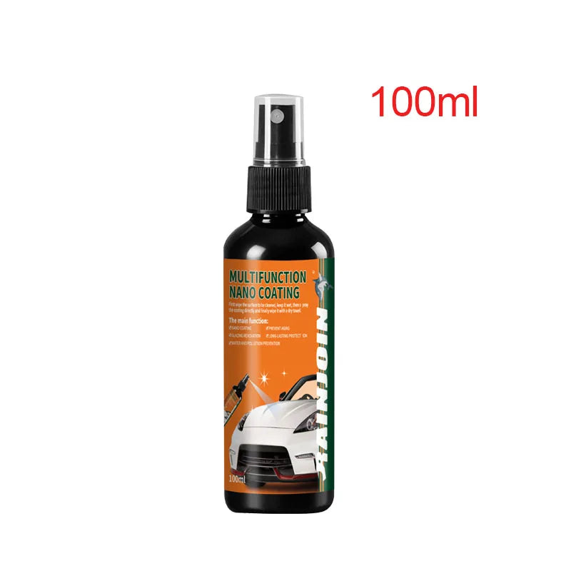 Nano Ceramic Coating Spray High Gloss Liquid Wax Super Hydrophobic Anti-Scratch UV Resistant Car Paint Polishing & Protective