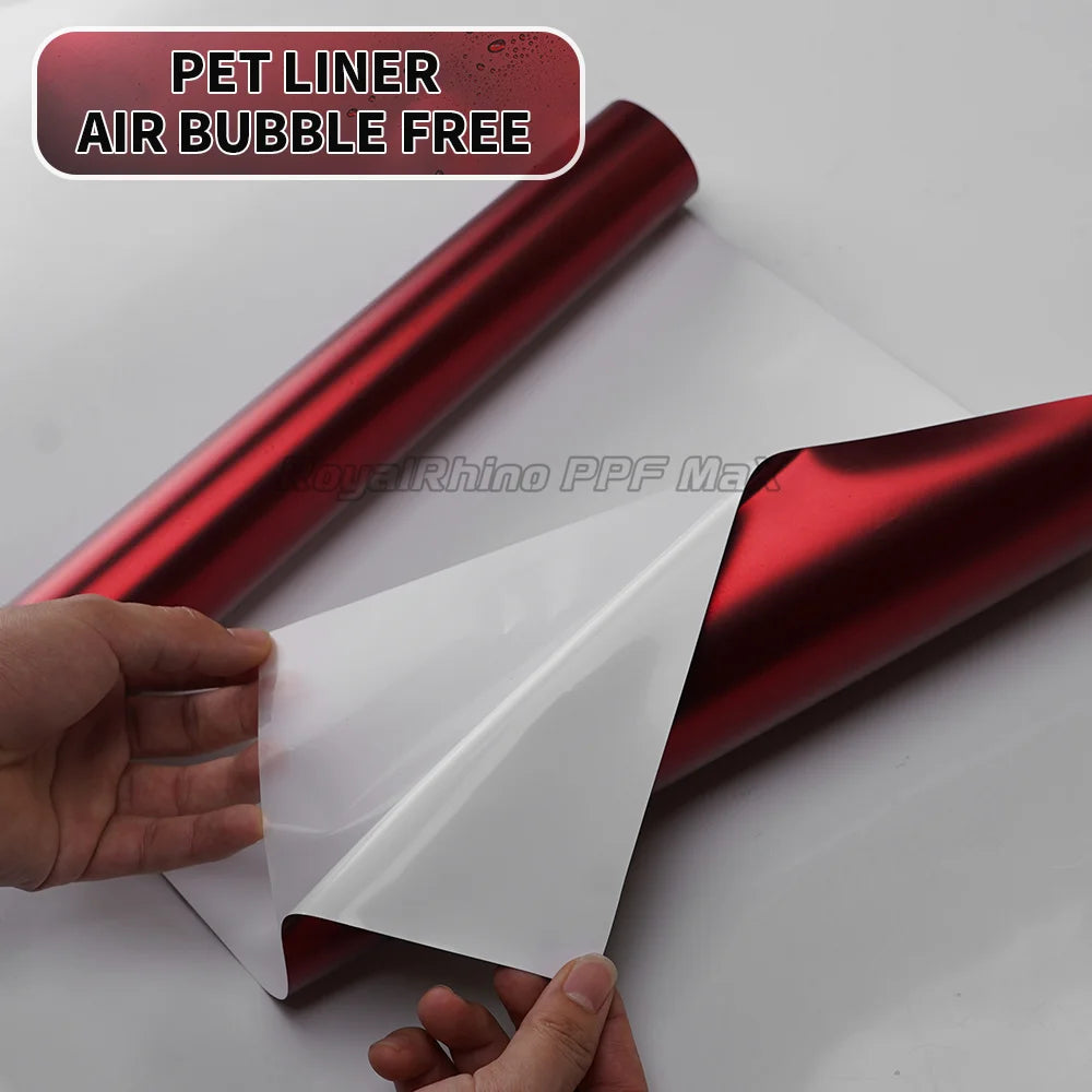 Highest Quality PET Romance Red Vinyl Wrap Self Adhesive Sticker Decal Vehicle Car Romanee Red Wraping Roll For Motorcycle