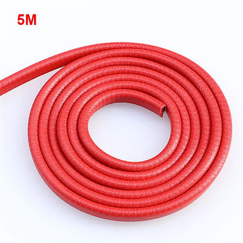 5M Car Door Anti Collision Strip with Steel Disc Bumper Trim Edge Scratch Protector Strip Sealing Guard Styling Car Decoration