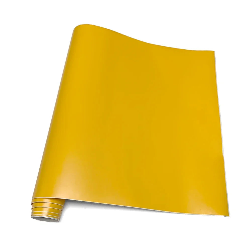 Car Vinyl Wrap Film DIY Car Stickers Yellow Matte Film Auto Body Decoration Scratch Resistant Waterproof Decal Auto Accessory