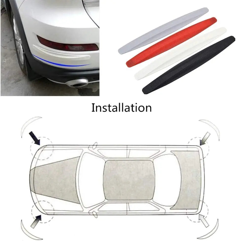 Anti Collision Car Bumper Guard Strip 2Pcs Front Rear Protection Strips Scratch Protector Crash Blade Auto Accessories for Car