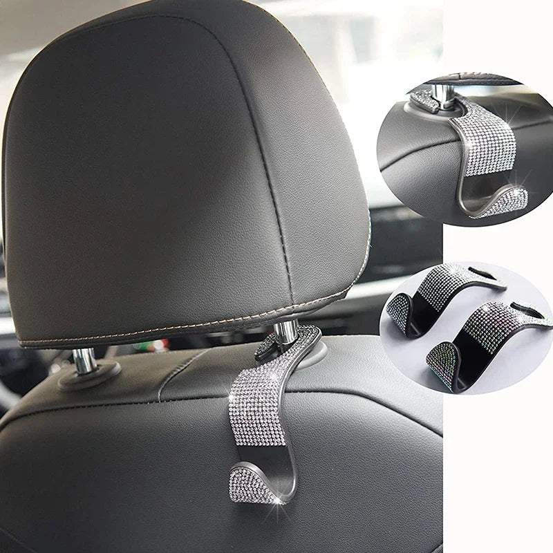 Rhinestone Car Seat Back Hook sparkling crystal design