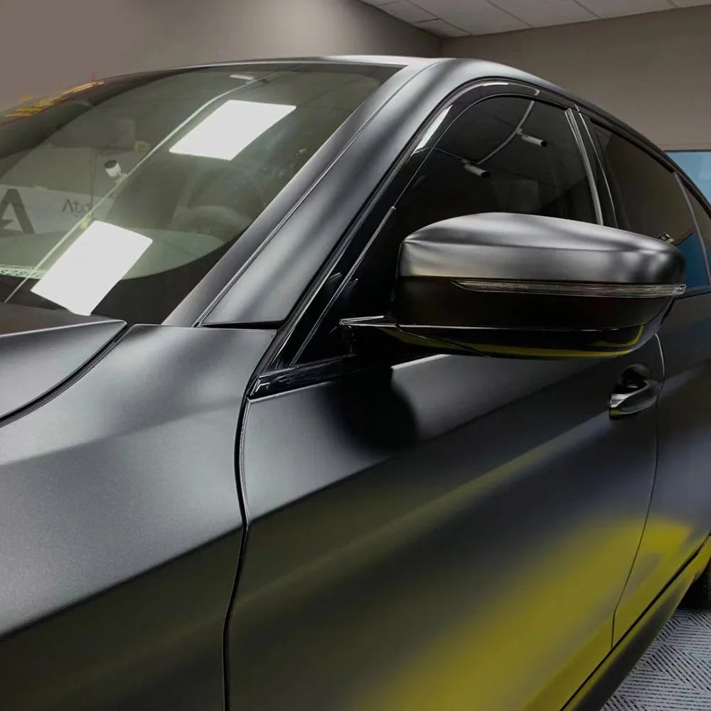 5x56ft Satin Metallic Black Car Wrap Vinyl Film for Automobiles High-Quality Durable Wrap Film for Vehicle Customization
