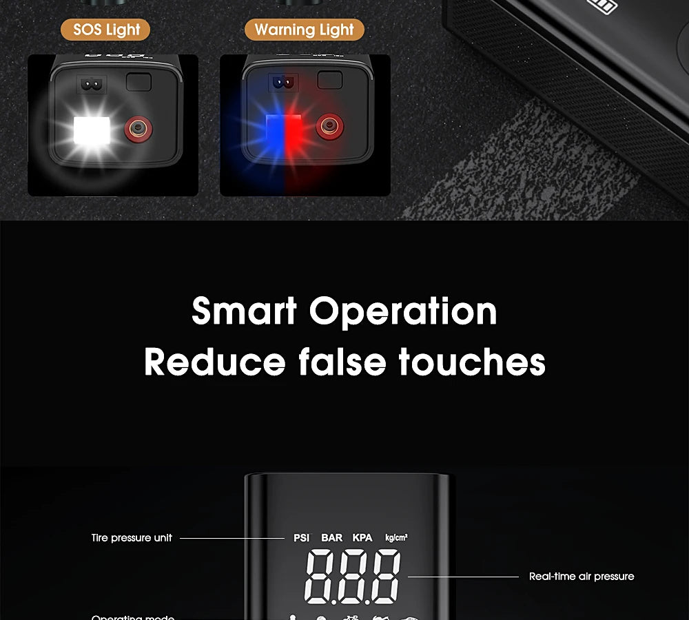 Car Air Compressor Electric Tyre Inflator Pump For CAR With LED Lamp Motorcycle Bicycle Tire Portable Inflatable Pump Air Pump