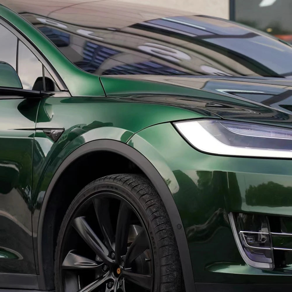 Stretchable Auto Vinyl Car Wrap Removable Easy to Install Air Release Car Body Film Premium PET Midnight Green 3032