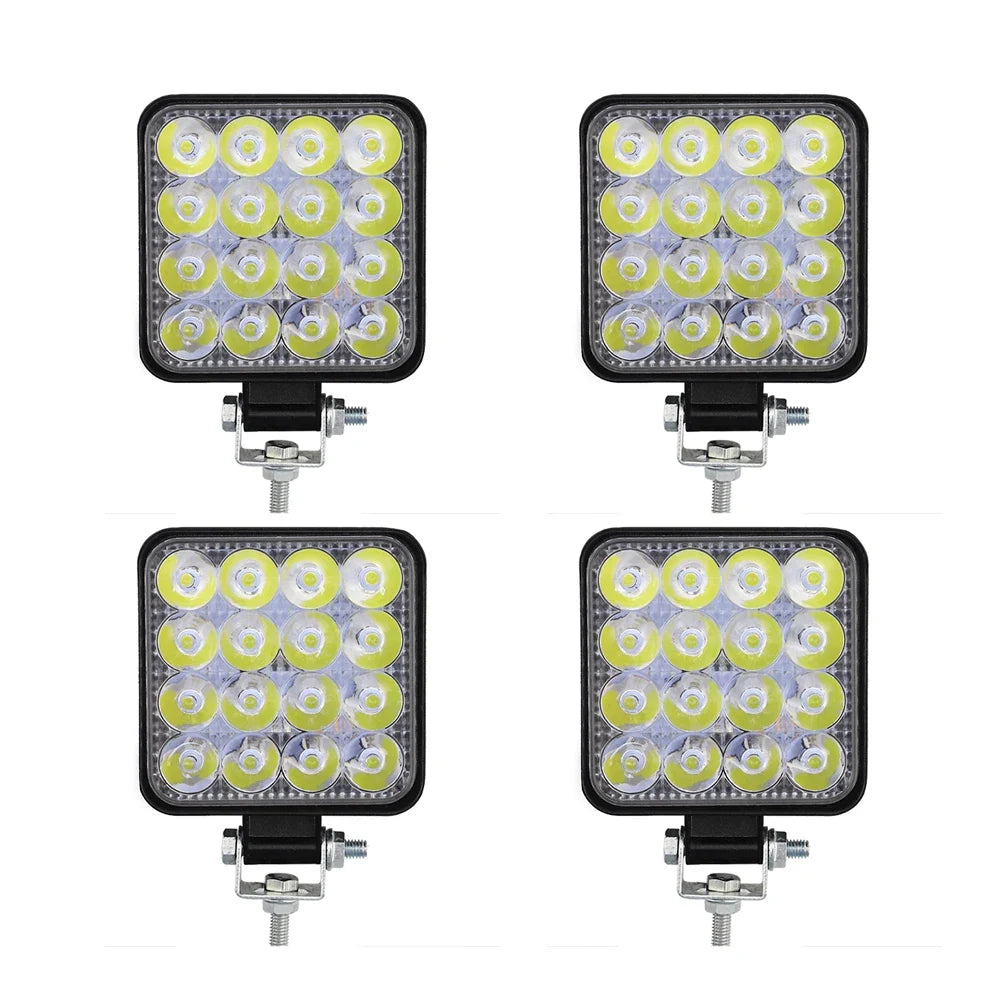 4 PCS 12V LED Light Bar 48W Mini LED Work Light Off Road Spotlight for Jeep Truck 4X4 Car SUV ATV Barra LED Headlights