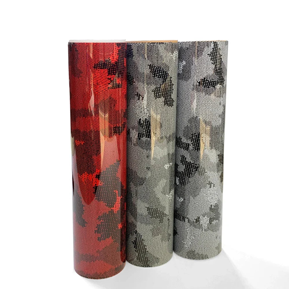Carbon Fiber Vinyl Wrap PET Car Stickers Python Camouflage Vinyl Wrap Film Car Body Stickers Adhesive Vinyl for Car Accessories