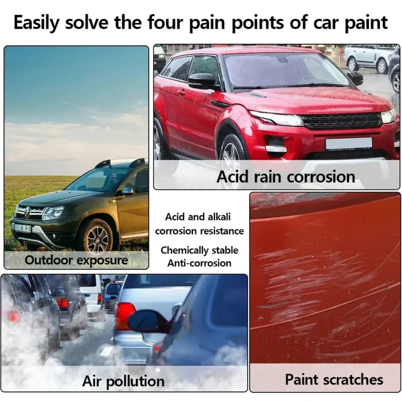 Car 500mL 9H Hardness Ceramic Coating – Nano Glass & Plastic Restorer for Automotive Detailing (Voiture / Car Accessories & Tool