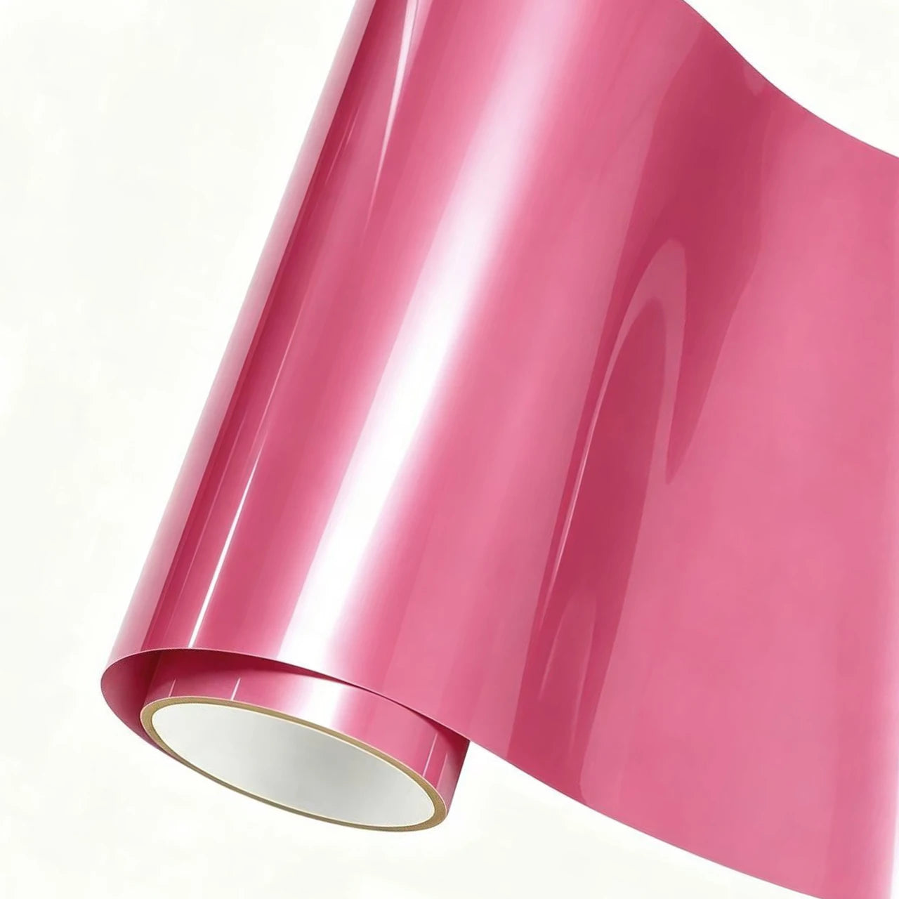 Classic Glossy Pink PVC Vinyl Wrap Film Roll With Air Release Self Adhesive Car Wrapping Motorcycle DIY Decal Sticke