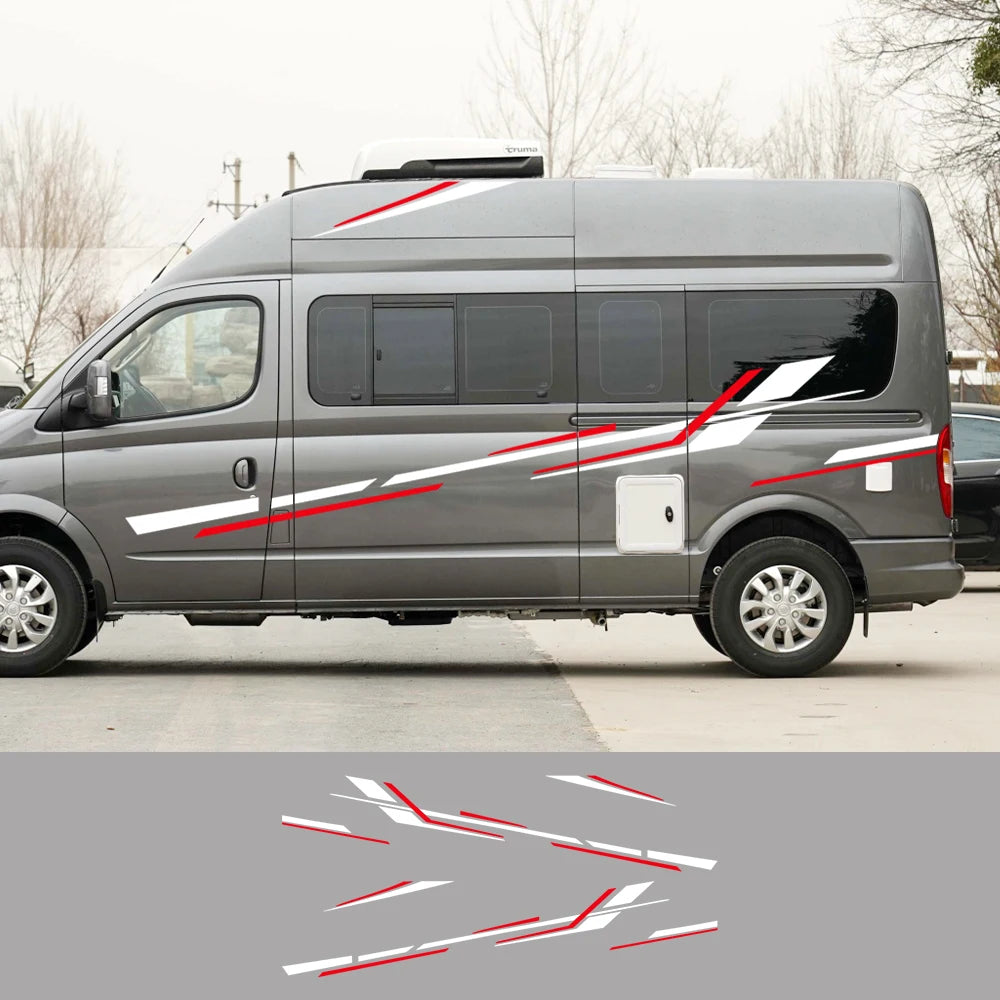 Motorhome Stripes Vinyl Stickers Graphics Car Decoration Decals For Camper Van Horsebox Caravan RV Auto Tuning Accessories