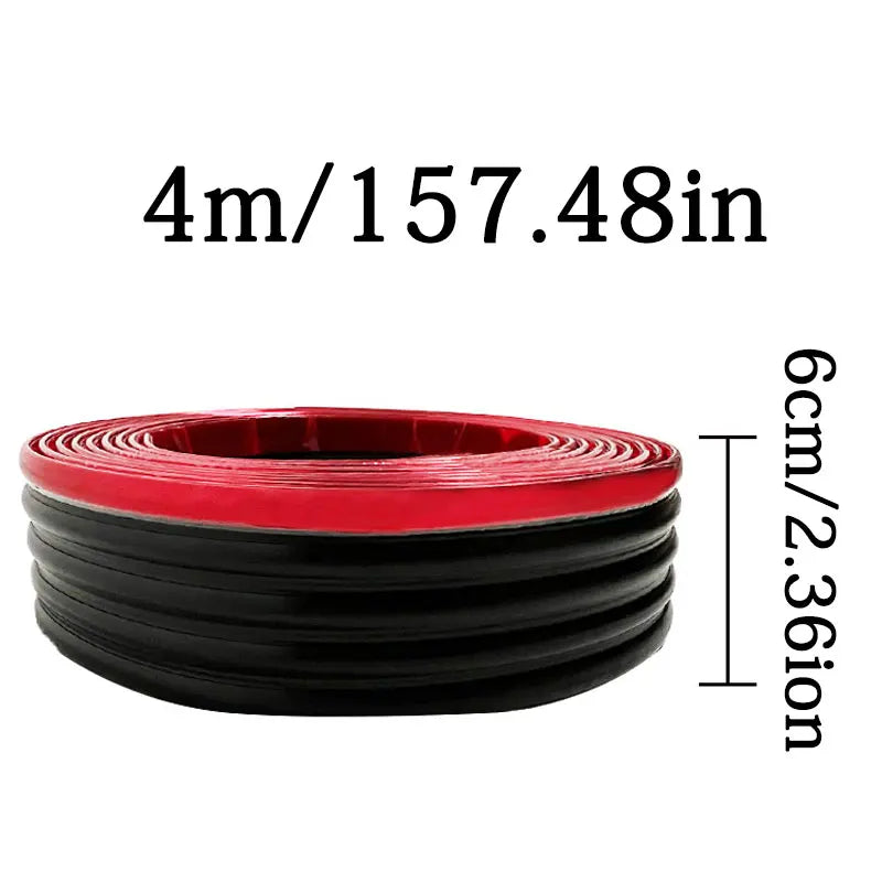 Car Side Skirt Anti-Collision Strip, Universal Red/Blue Edge, Body Modification, Lower Beam Skirt Protection Against Scratches