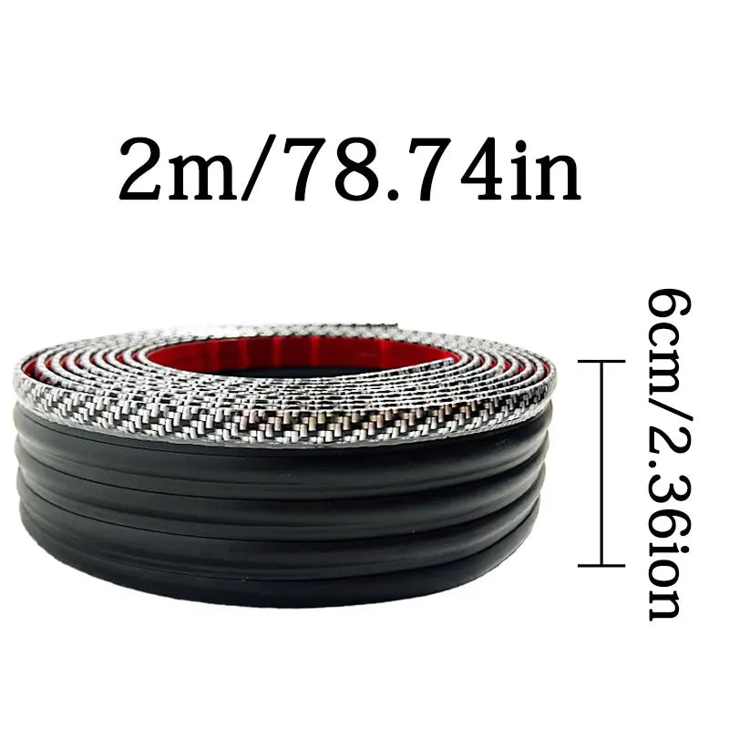 Car Side Skirt Anti-Collision Strip, Universal Red/Blue Edge, Body Modification, Lower Beam Skirt Protection Against Scratches