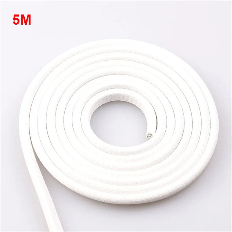 5M Car Door Anti Collision Strip with Steel Disc Bumper Trim Edge Scratch Protector Strip Sealing Guard Styling Car Decoration