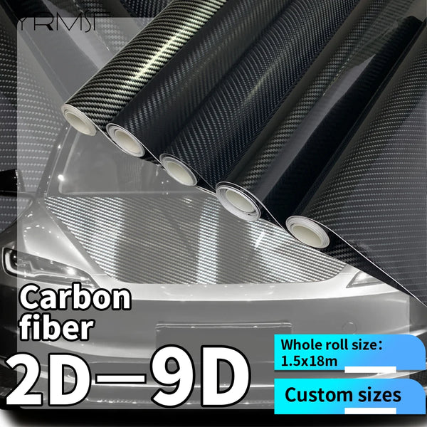 Carbon Fiber Vinyl Wrap 150X300CM Car Styling Wrapping Sheet Roll Film for DIY Automobiles Roof Hood Customizable Car Sticker