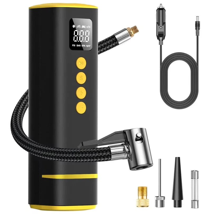 Car Tire Air Pump 12V 150PSI Air Compressor Portable Wired Inflator For Car Motorcycle Bicycle with Extended Power Cord
