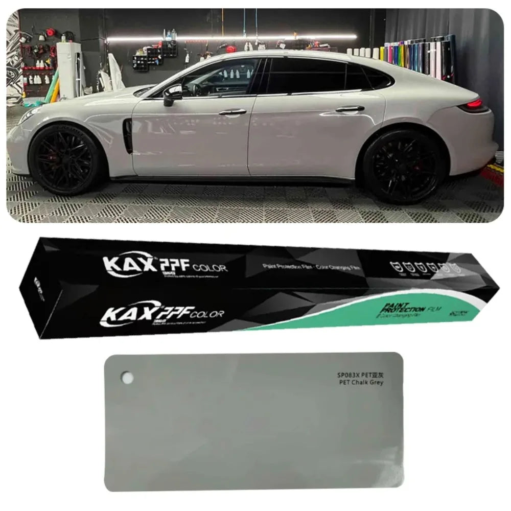 Sub-gray Color Changing Vinyl Wrap 1.52x17m, PET Self Adhesive Car Film, Satin Air Bubble Free Auto Wrap