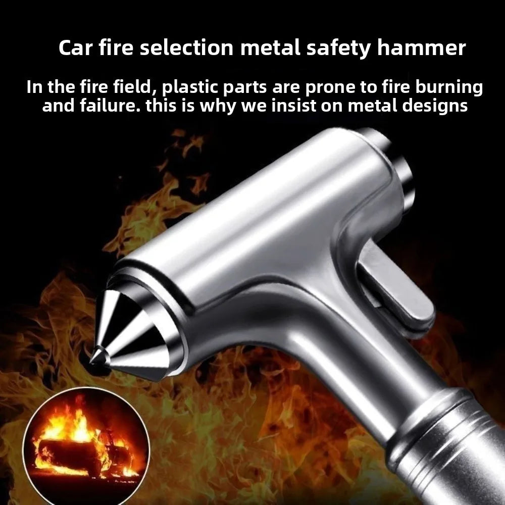 New Car Window Breaker Emergency Escape Tool with Seat Belt Cutter Carbon Steel Life-Saving Car Tool HotCar Safety Hammer
