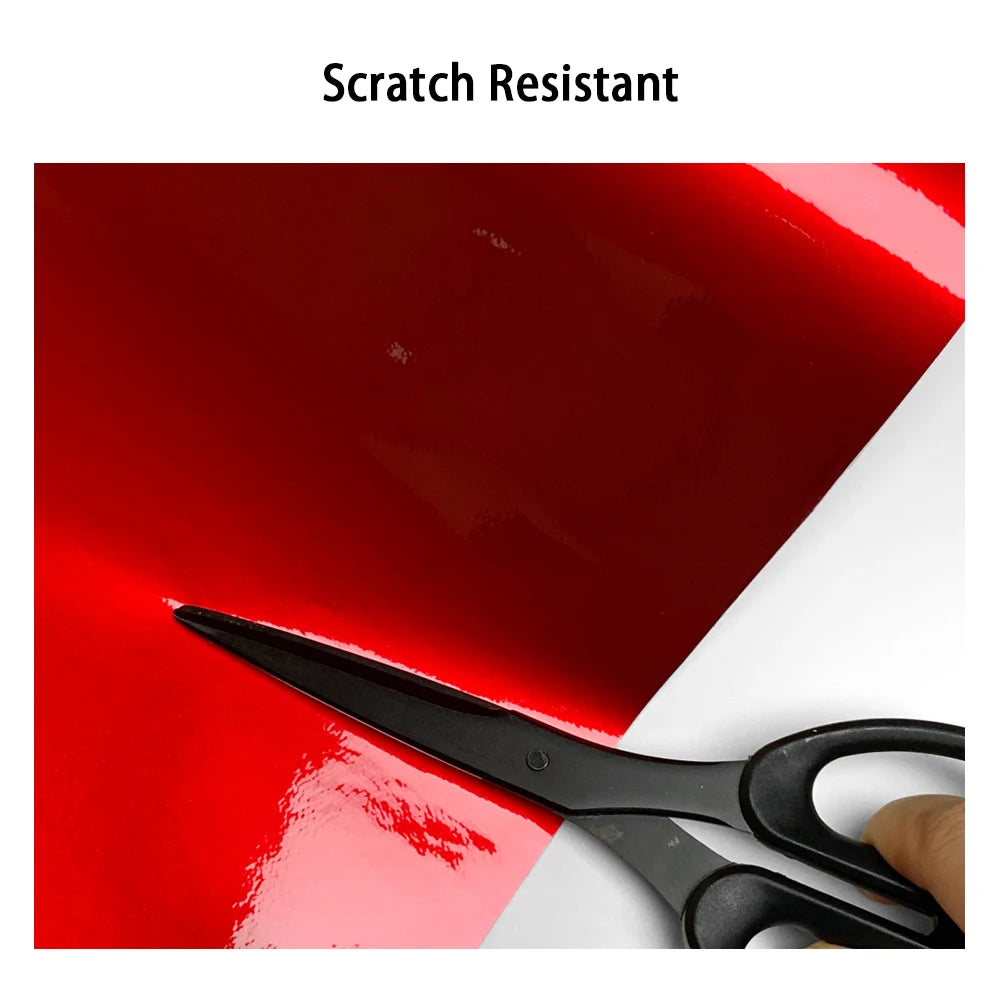 Glossy Red Vinyl Wrap Car Stickers Bubble Free Auto Wrapping Film Color Change Vinyl Decals Car Color Change Films Accessories