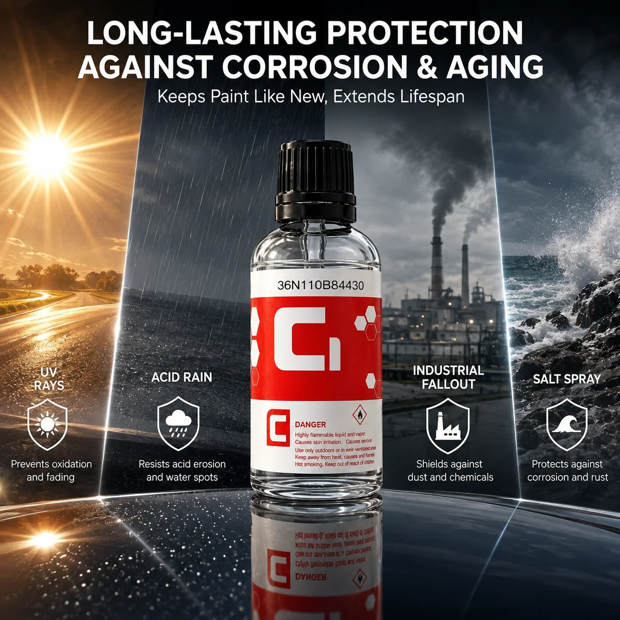 C1 + EXO V5 Ceramic Coating Kit for Cars Ultra Hydrophobic High Gloss Paint Protection Chemical Resistant Long Lasting Coating