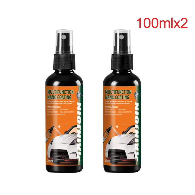 Nano Ceramic Coating Spray High Gloss Liquid Wax Super Hydrophobic Anti-Scratch UV Resistant Car Paint Polishing & Protective