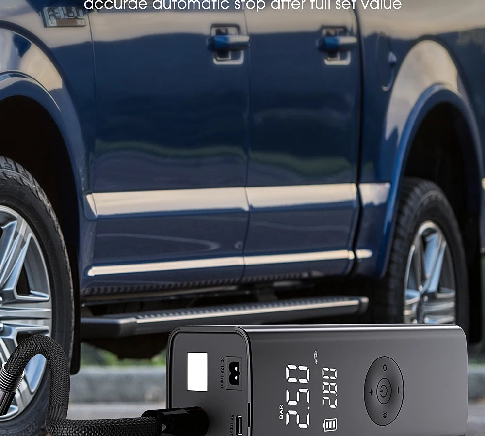 Car Air Compressor Electric Tyre Inflator Pump For CAR With LED Lamp Motorcycle Bicycle Tire Portable Inflatable Pump Air Pump