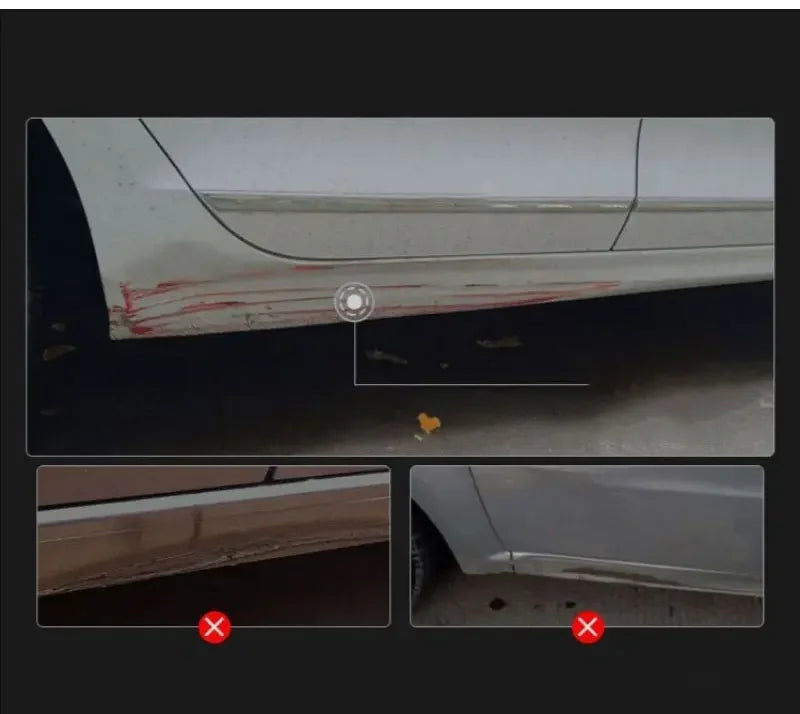 Car Side Skirt Anti-Collision Strip, Universal Red/Blue Edge, Body Modification, Lower Beam Skirt Protection Against Scratches