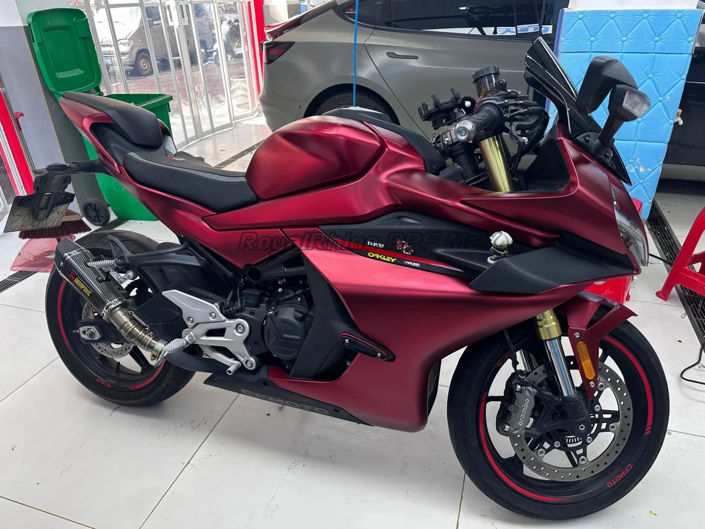 Highest Quality PET Romance Red Vinyl Wrap Self Adhesive Sticker Decal Vehicle Car Romanee Red Wraping Roll For Motorcycle