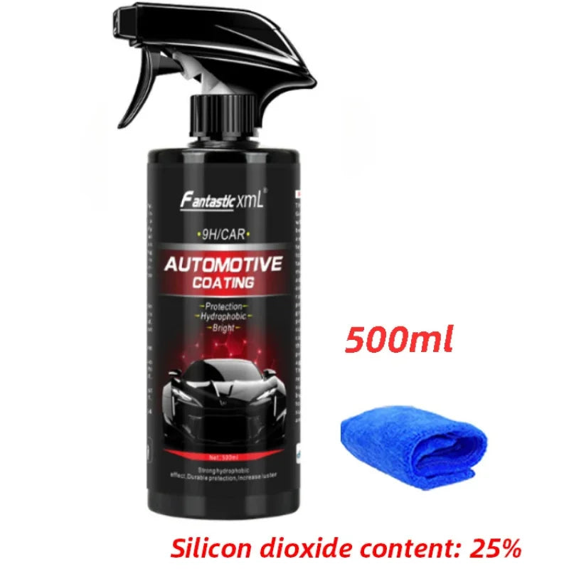 Car 500mL 9H Hardness Ceramic Coating – Nano Glass & Plastic Restorer for Automotive Detailing (Voiture / Car Accessories & Tool