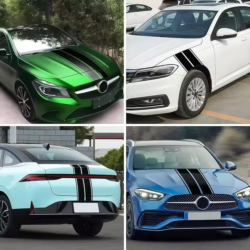 Stripe Car Decals Waterproof Stickers Durable for DIY Auto Hoods and Body Modified Car Accessories Decoration