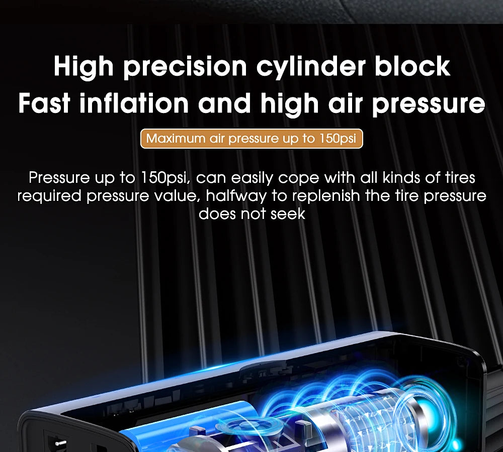 Car Air Compressor Electric Tyre Inflator Pump For CAR With LED Lamp Motorcycle Bicycle Tire Portable Inflatable Pump Air Pump