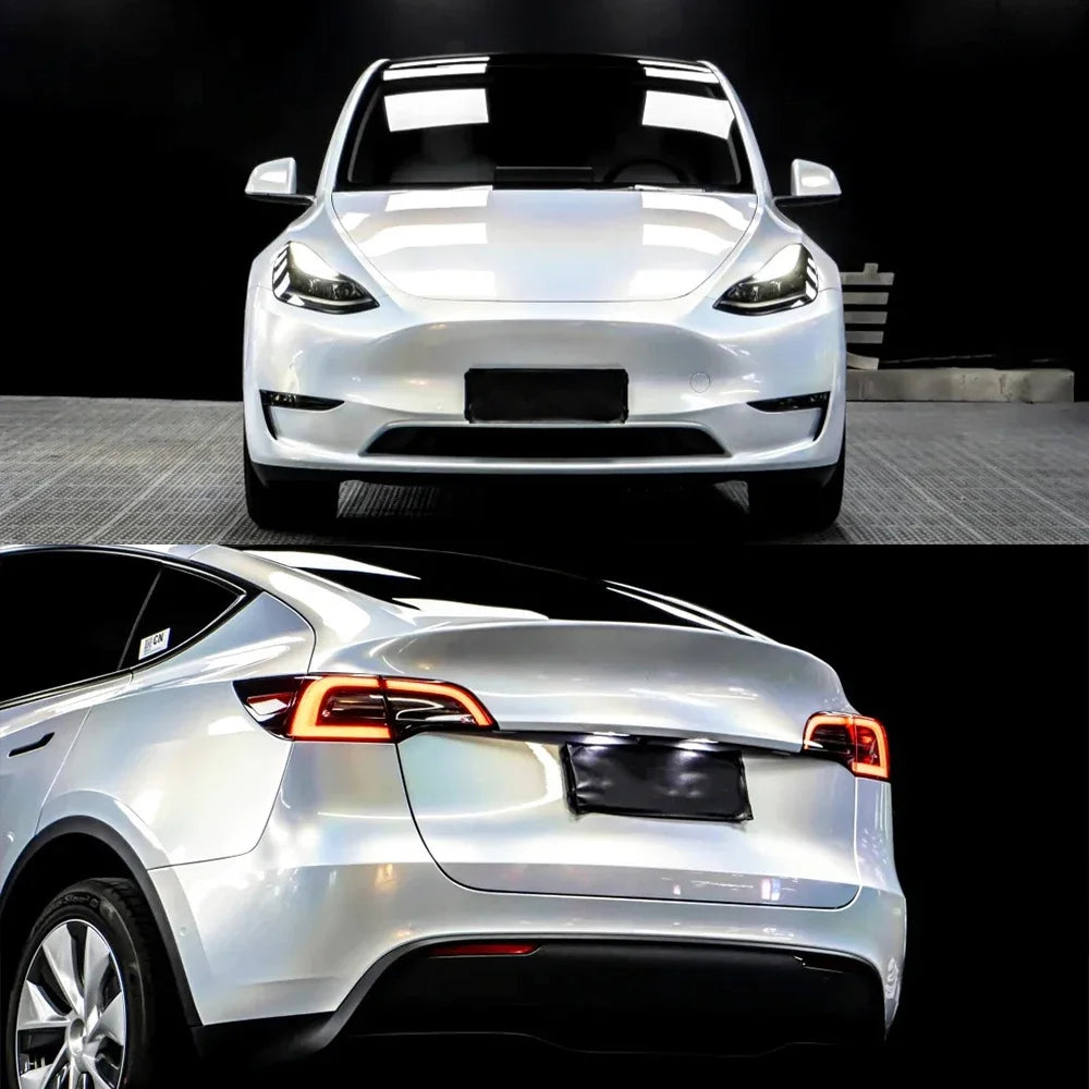 Highest Quality Glossy Rainbow Laser 5D Iridecence Laser White Vinyl Wrap Car Wrapping Film for Car Motorcycle Decor Accessories