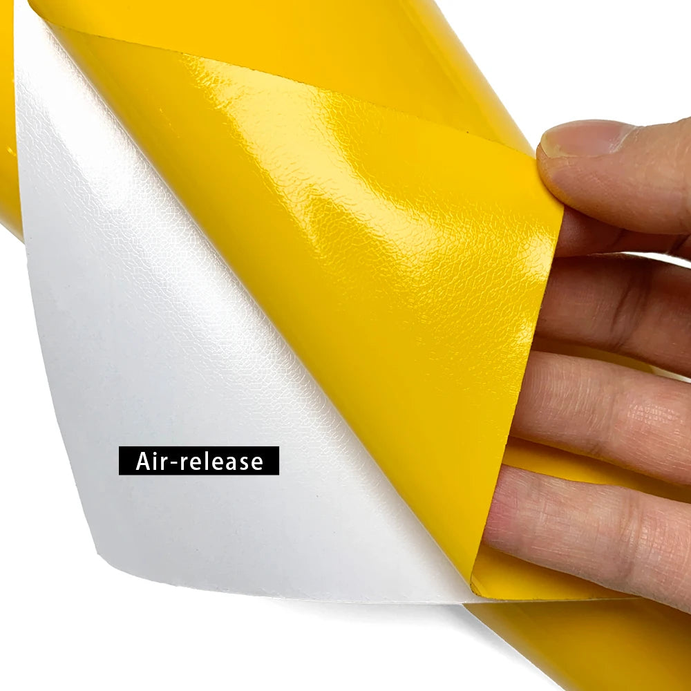 Glossy Yellow Car Stickers Vinyl Wrap Waterproof Vinyl Auto Tuning Film Air Release Decoration Covering Film for Car Accessories