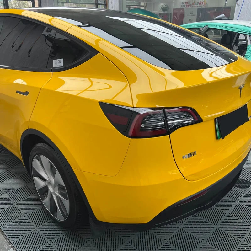 Premium Gloss Bright Yellow Vinyl Wrap Film Roll Self Adhesive Decal Automotive Car Wrapping Foil