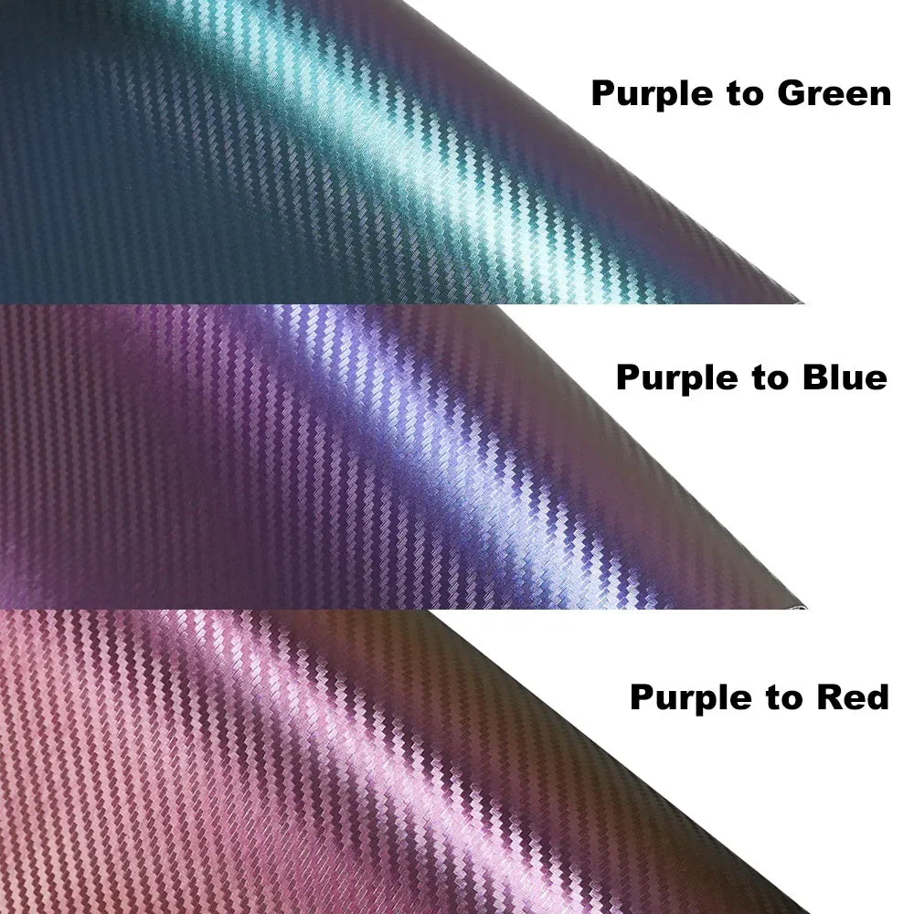 Car Wrapping Vinyl Chameleon Carbon Fiber Vinyl Wrap Sticker Roll Film Bubble Free Auto Sticker Car Accessories Decoration