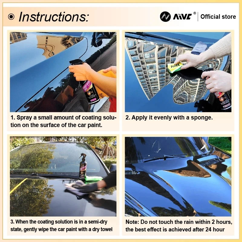 Ceramic Coating For Cars Paint Mirror Shine Crystal Wax Spray Nano Hydrophobic Anti-fouling Auto Detailing Car Cleaning Coating