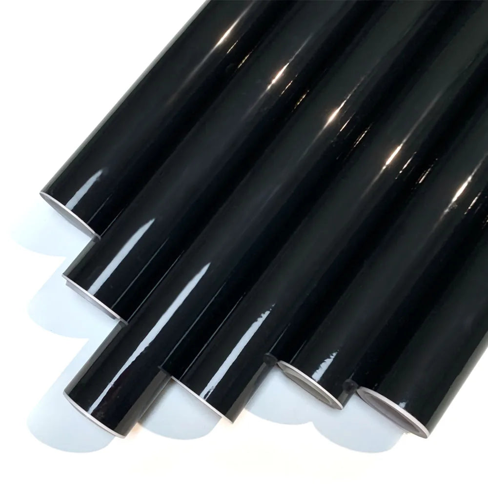 Glossy Black Vinyl Wrap 150x600CM Car Sticker Vinyl Auto Tuning Roof Hood Door Protection Film DIY Shiny Black Wrap for Vehicle