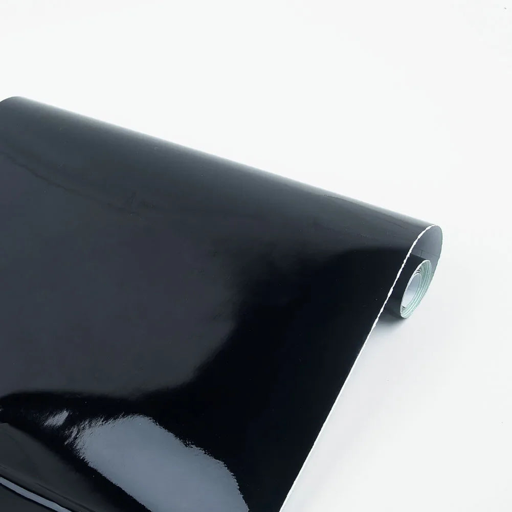 VERYUS 1 Roll 30*152cm Black Glossy Vinyl Film Gloss Glossy Car Wrap Foil Sticker With Air Bubble Free Motorcycle Car Wrapping
