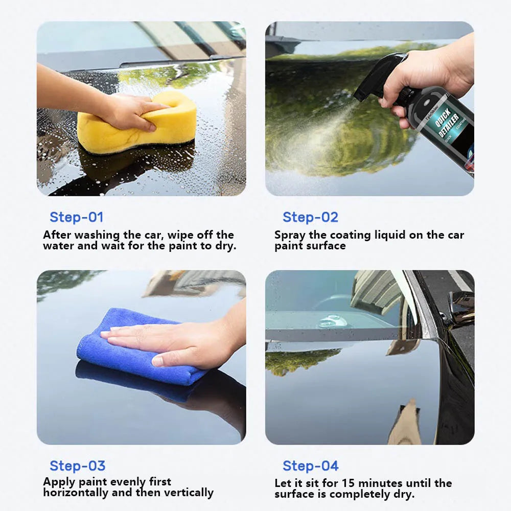 Car Ceramic Nano Quick Detaile Coating Spray Hydrophobic Body Polish Scratch Repair Remover Paint Protection Wax Car Accessories