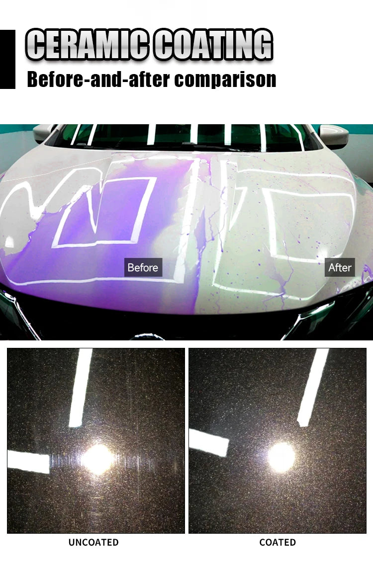 DETAILING Ceramic Car Coating Set 3PC 50ml Nano Ceramic Coating For Auto Paint Care Durable Protection Paintwork Shine Shield