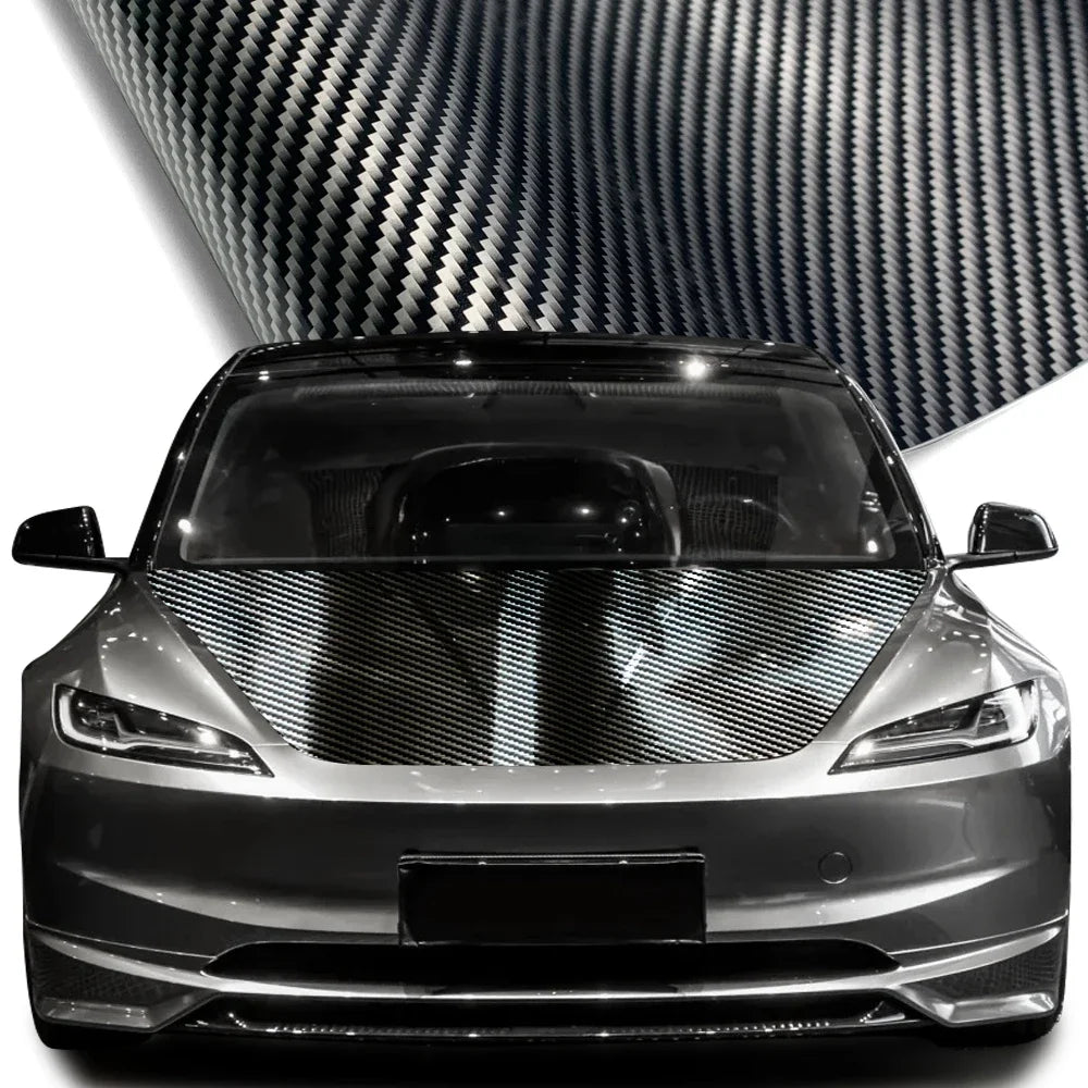 Carbon Fiber Vinyl Wrap 150X300CM Car Styling Wrapping Sheet Roll Film for DIY Automobiles Roof Hood Customizable Car Sticker