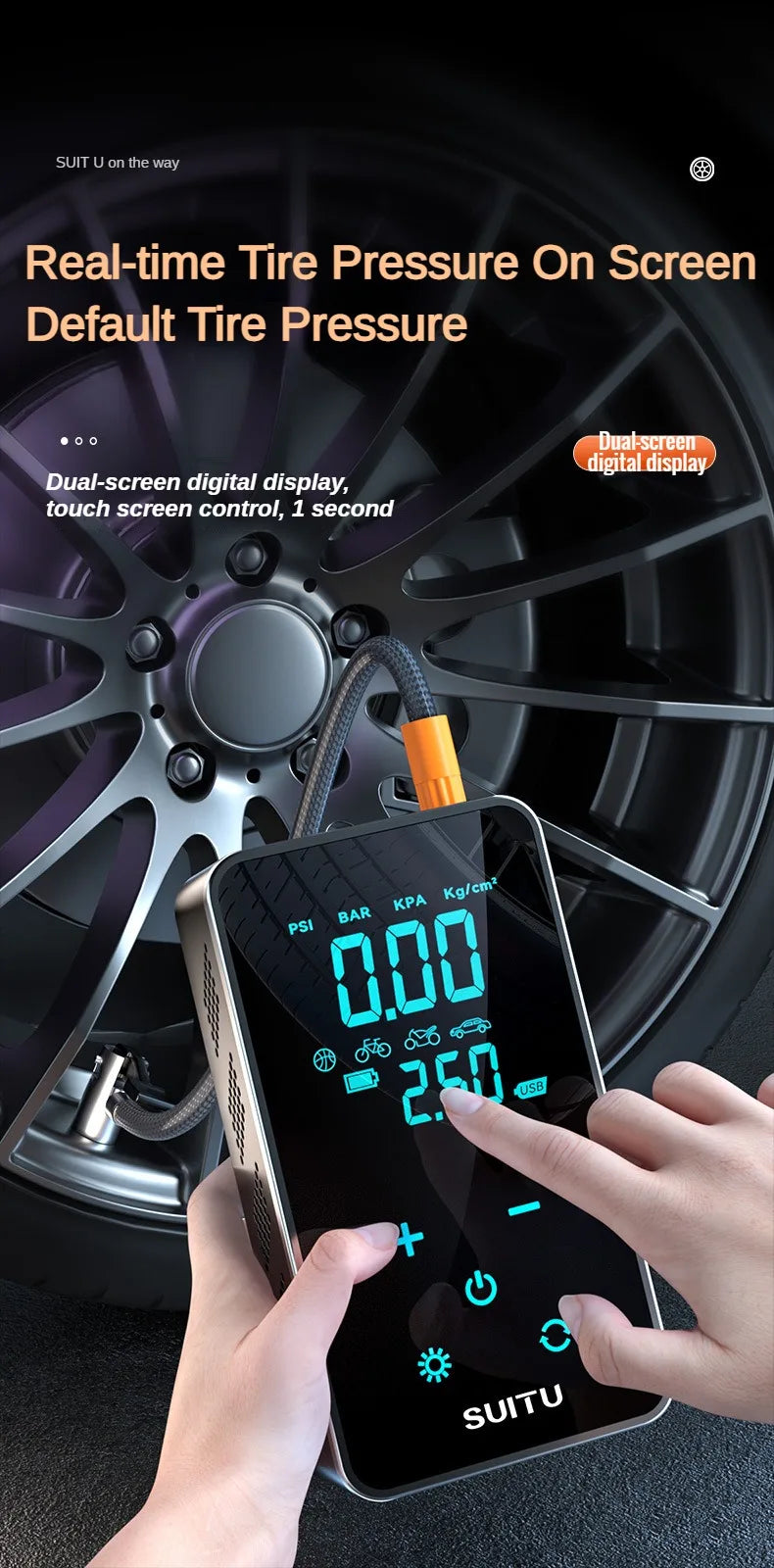 Air Compressor Air Pump For Car Portable Tyre Inflator Electric Motorcycle Pump Air Compressor For Car Motorcycles Bicycles