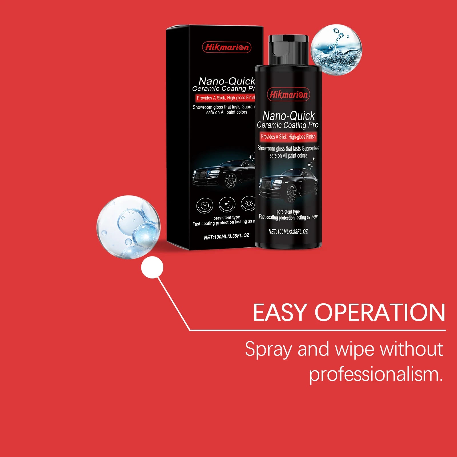 Nano Ceramic Coating Agent - Car Surface Coating, Polishing, Refurbishing for Extra Shine and Daily Care