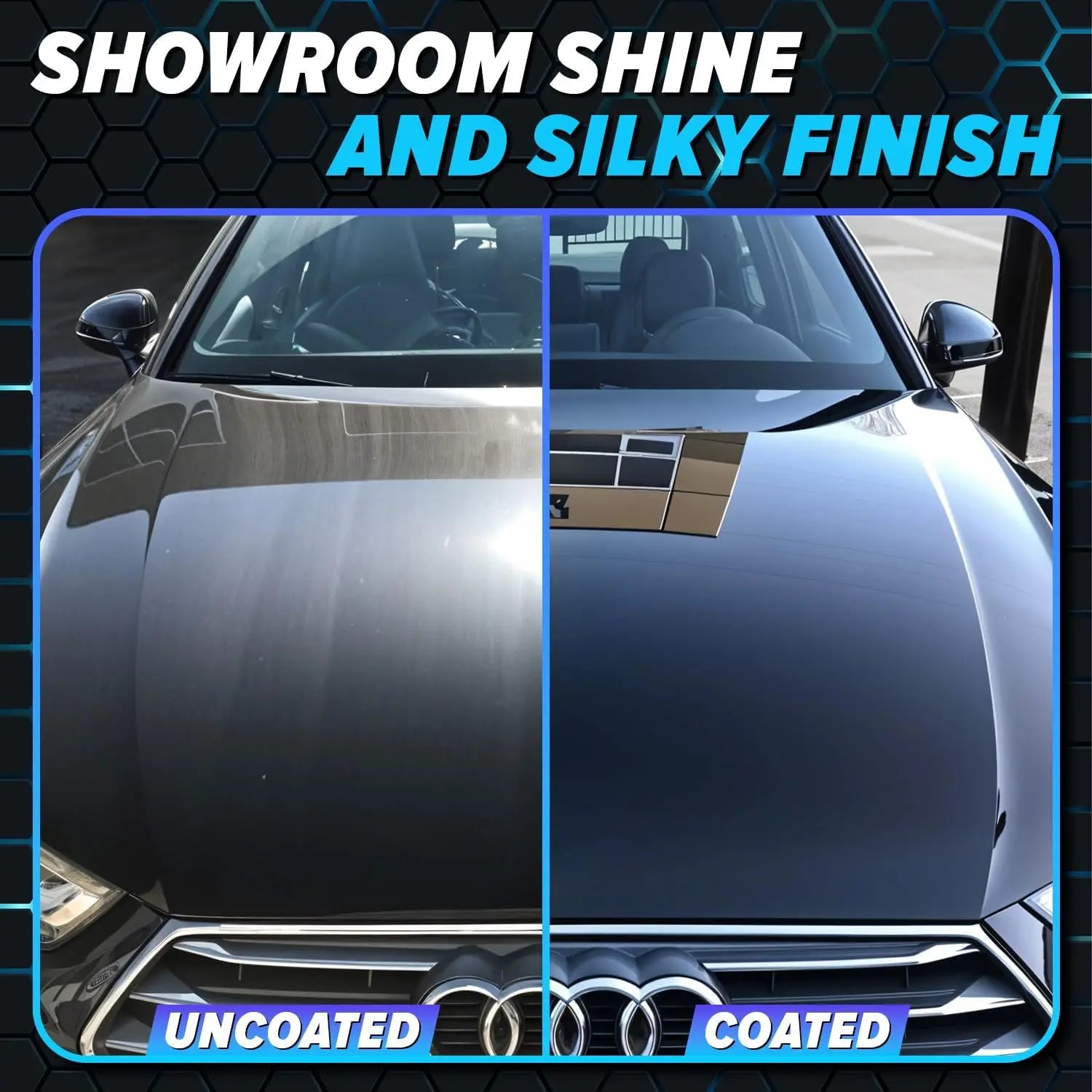 Ceramic Coating for Cars - Hydrophobic Nano Coating with High Gloss Long Lasting Paint Protection  Auto Detailing Sealant Kit