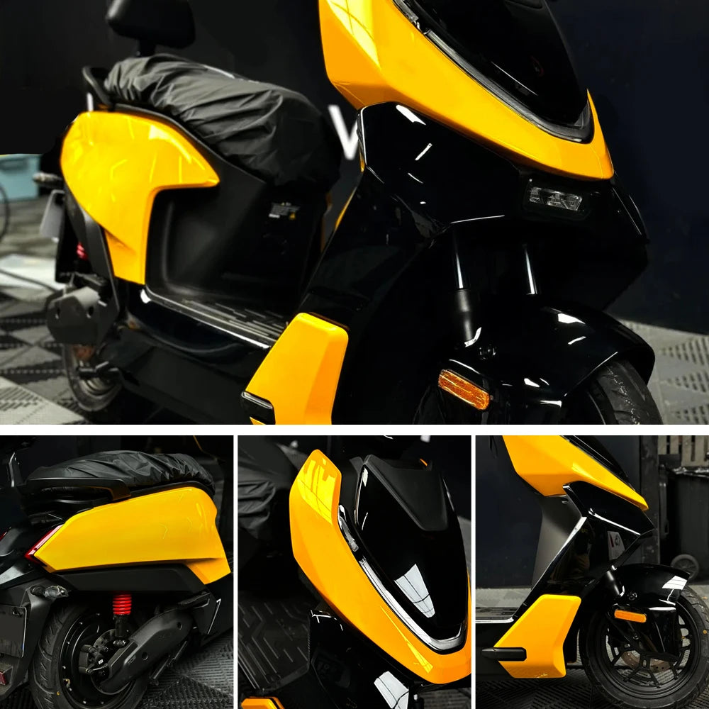 Glossy Yellow Car Stickers Vinyl Wrap Waterproof Vinyl Auto Tuning Film Air Release Decoration Covering Film for Car Accessories