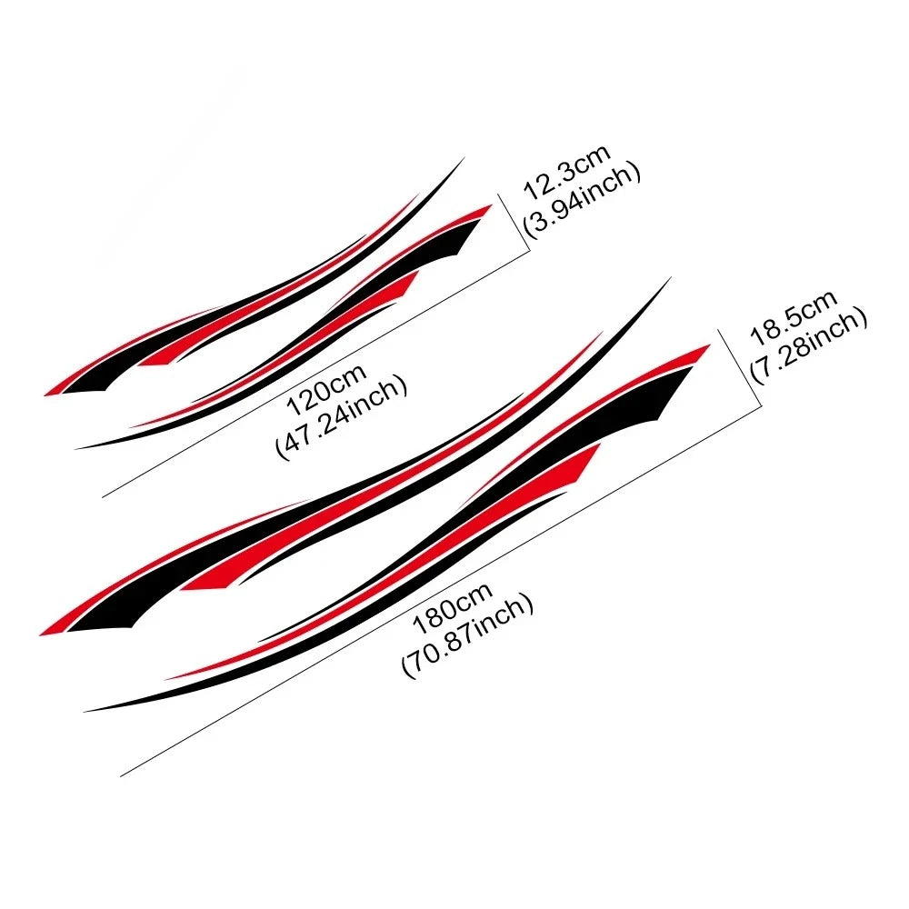 Car Stripes Decoration Sticker for Truck Boat Pontoon RV Trailer UTV Cart Vinyl Decal Stickers Graphics Auto Tuning Accessories