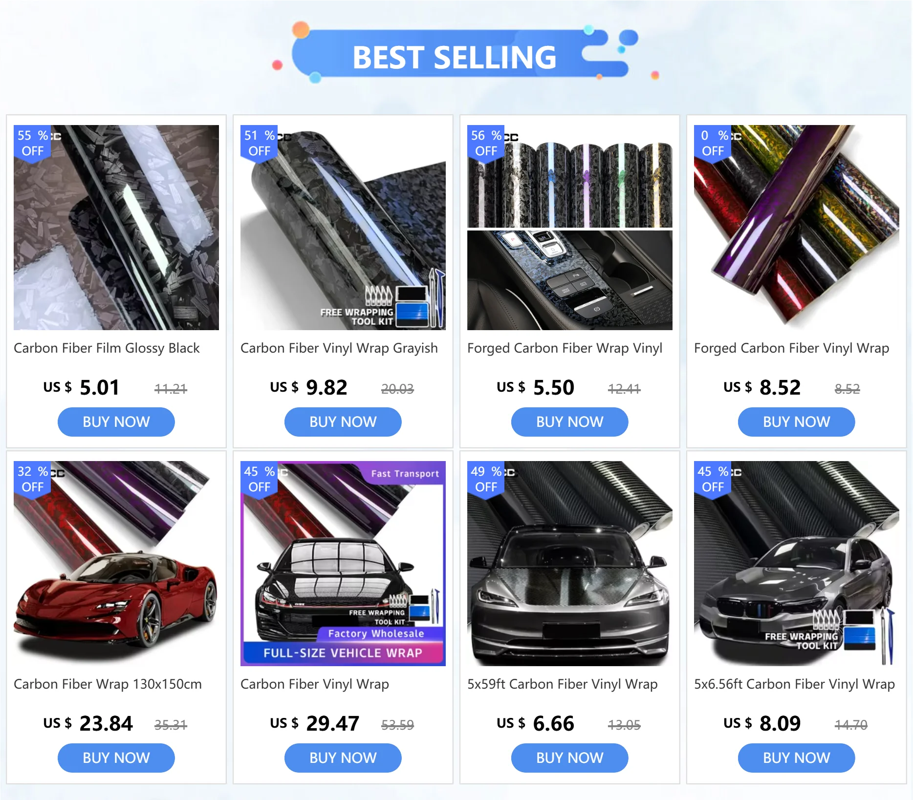 Carbon Fiber Vinyl Wrap PET Car Stickers Python Camouflage Vinyl Wrap Film Car Body Stickers Adhesive Vinyl for Car Accessories