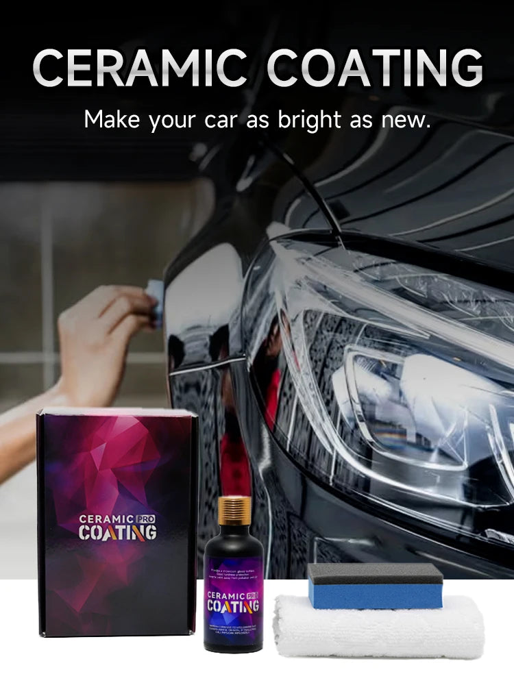 DETAILING Ceramic Car Coating Set 3PC 50ml Nano Ceramic Coating For Auto Paint Care Durable Protection Paintwork Shine Shield