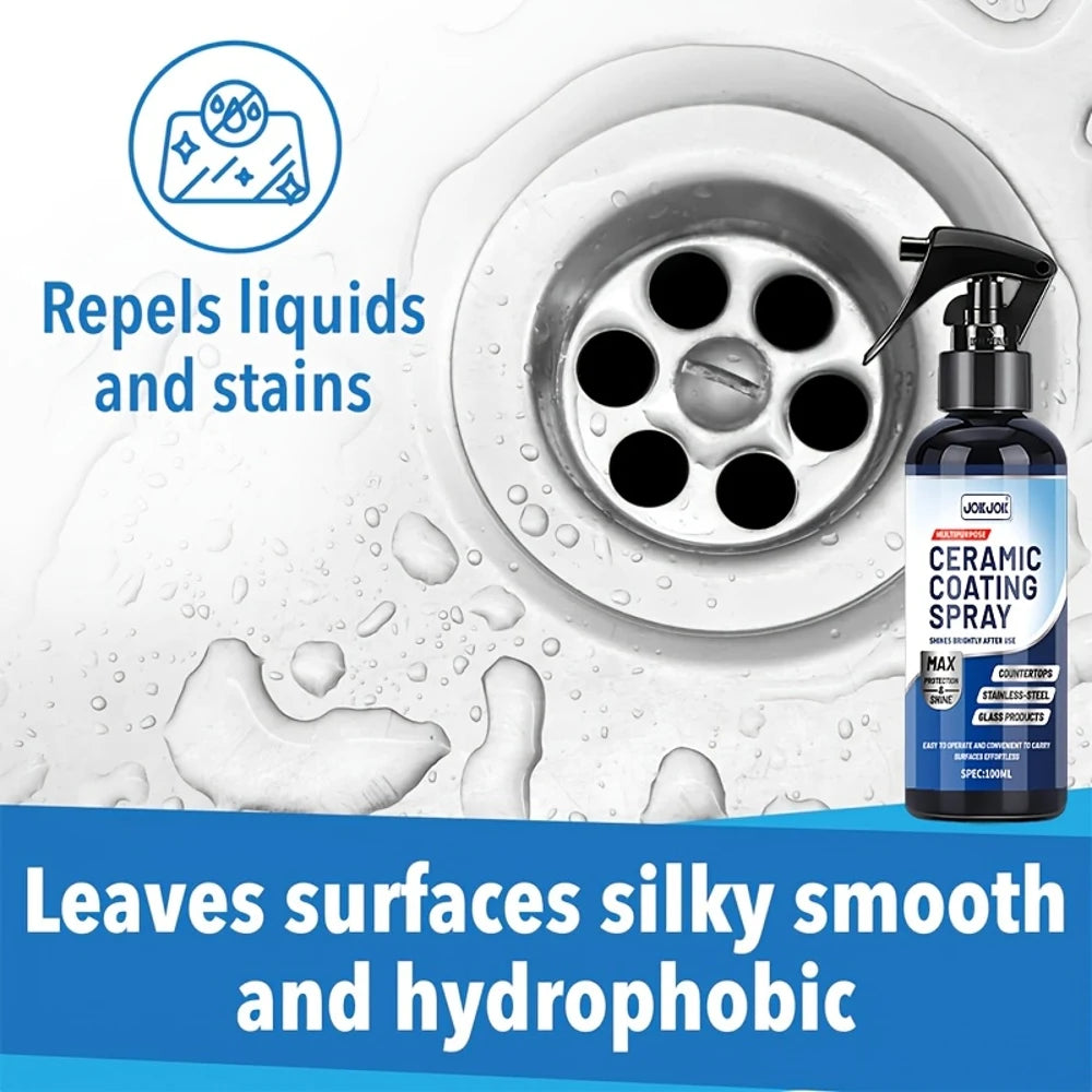 Home Ceramic Coating for Stainless Steel - Shine, Seal & Protect Kitchen & Bath Surfaces - High Shine - Prevents Fingerprints on